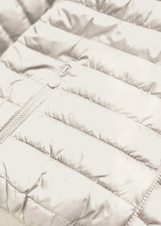 DWUSTRONNA KRÓTKA KURTKA DAMSKA ZIMOWA ECRU (H1032-11)