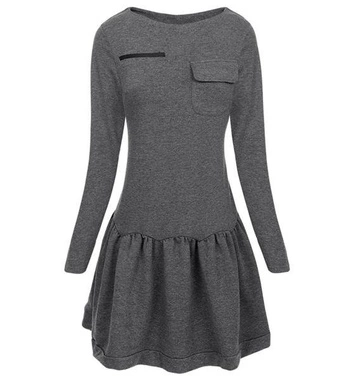 SUKIENKA Z KIESZONKĄ GRAFITOWA (PIZARRO)