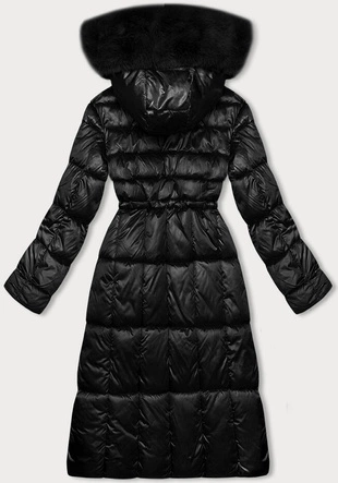 Dopasowana damska kurtka zimowa czarna S'west (B8207-B8282-1)