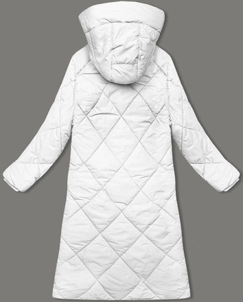Długa kurtka zimowa z kapturem J.Style biała (5M3173-281)