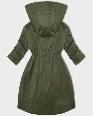 Kurtka damska z podwijanymi rękawami LHD oliwkowa (LHD-24591)