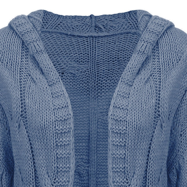 SWETER O GRUBYM SPLOCIE NIEBIESKI (115ART)