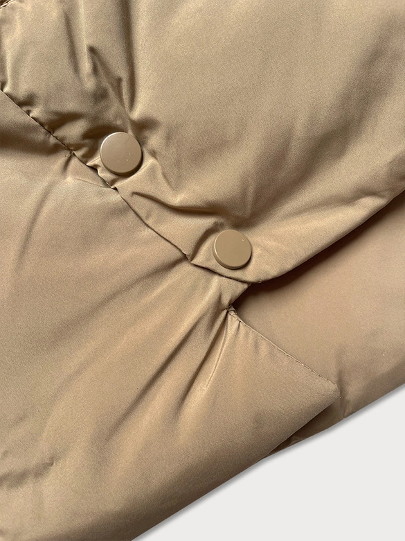 Luźna przejściowa kurtka damska bombka J Style beżowy (16M9181-62)