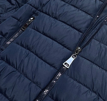 DAMSKA KURTKA Z SUWAKAMI GRANATOWA (8975-E)