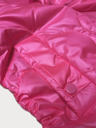 Kurtka damska z trokami ściągającymi po bokach S'West neonowy róż (B8235-83)