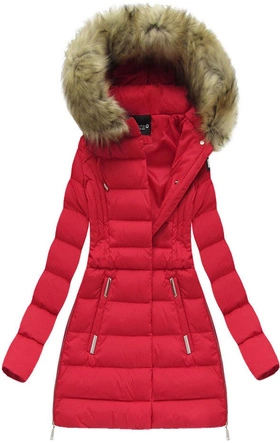 KURTKA ZIMOWA Z KAPTUREM CZERWONA (MODEL18)