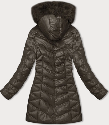 Zimowa kurtka damska brązowa (5M3139-501)