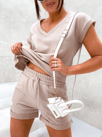 Bawełniany komplet letni beżowy (VE87)