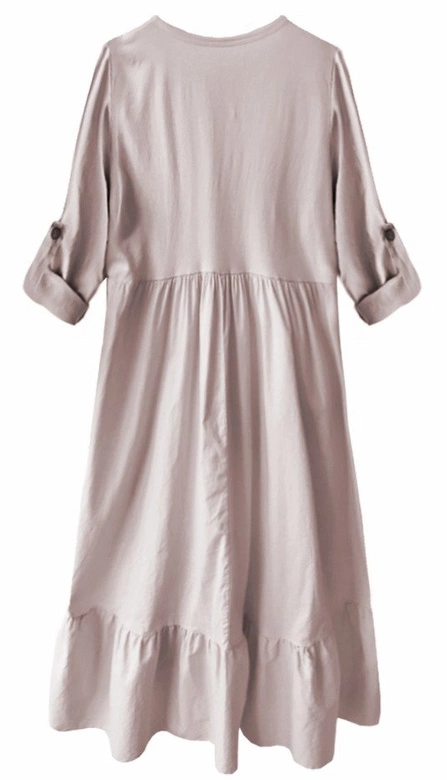 BAWEŁNIANA SUKIENKA OVERSIZE ANTYCZNY RÓŻ (278ART)