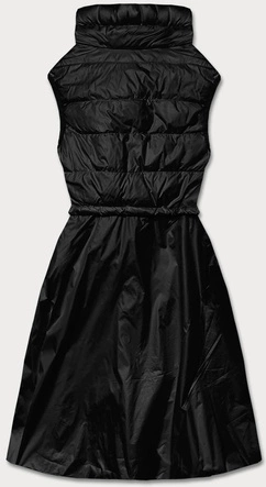 Kamizelka z rozkloszowanym dołem czarna (ag3-06)