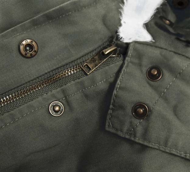 ZIMOWA PARKA DAMSKA KHAKI (D-196)