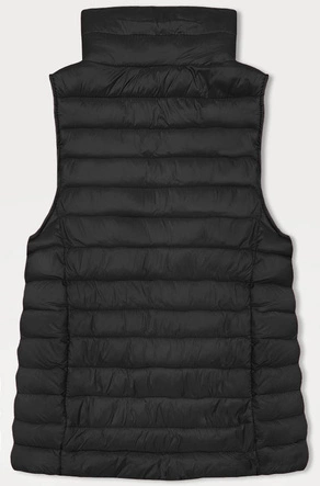 Pikowany bezrękawnik damski ze stójką J style czarny (16M9156-392)