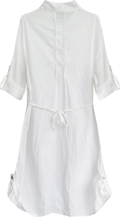 DŁUGA KOSZULA Z ZAKŁADKAMI BIAŁA (1031)