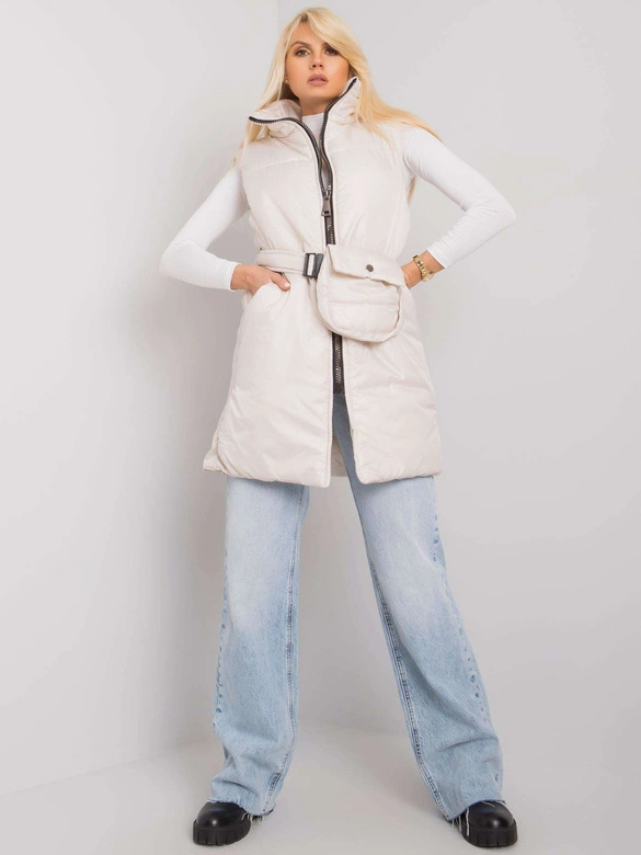 Puchowa kamizelka ze stójką Factory Price ecru (612)
