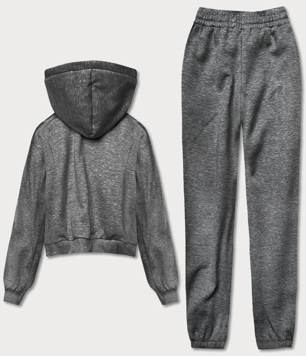 Damski dres z bluzą oversize ciemny szary (8c69-5)