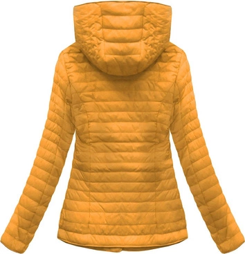 Kurtka z asymetrycznym zamkiem żółta (dl015)