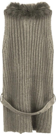 SWETERKOWA KAMIZELKA JASNOBRĄZOWA (1596)