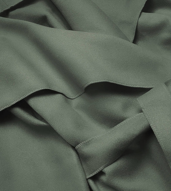 Minimalistyczny płaszcz damski khaki (747art)