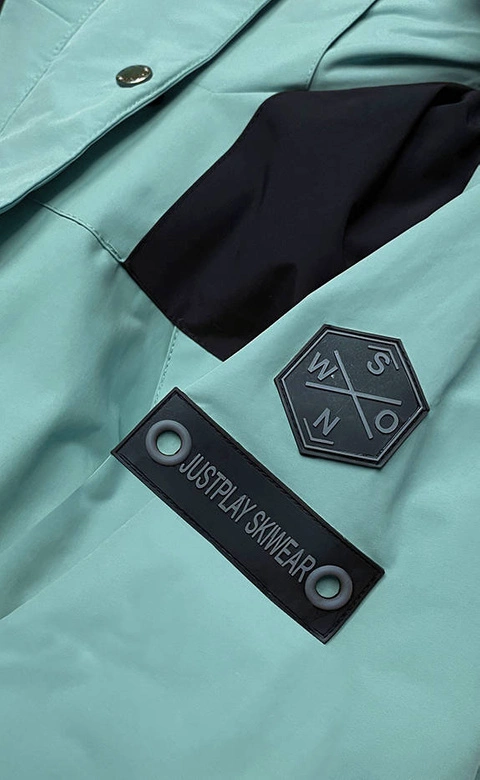 DAMSKA KURTKA ZIMOWA Z PASEM ŚNIEŻNYM MIĘTOWA (B2380)