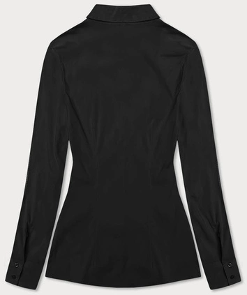 Bluzka z kontrastowymi wstawkami czarna (AWD0205)