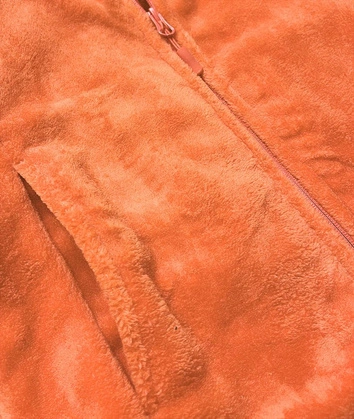 DAMSKA  POLAROWA BLUZA ZE STÓJKĄ POMARAŃCZOWA (HH001-48)