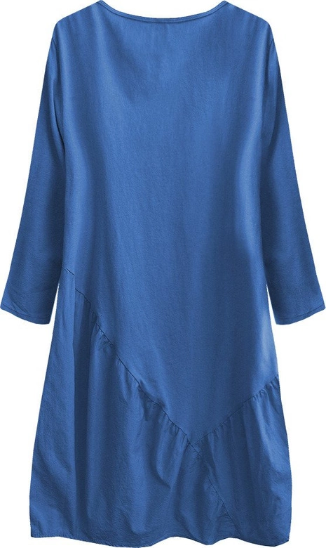 BAWEŁNIANA SUKIENKA OVERSIZE CHABROWA (306ART)