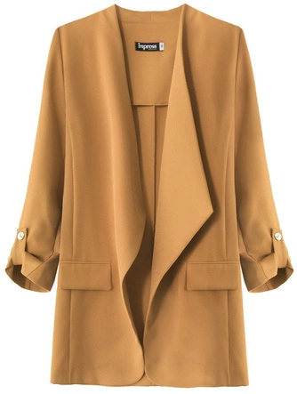 NARZUTKA Z RĘKAWEM 3/4 KARMELOWA (268ART)