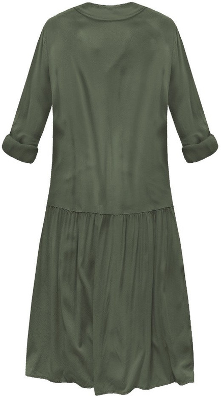 ZWIEWNA SUKIENKA KOSZULOWA KHAKI (142ART)