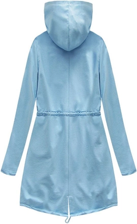 DŁUGA BLUZA Z KAPTUREM BŁĘKITNA (82/2ART)