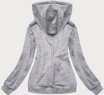 Cienka damska bluza kangurka szara (W06-2)