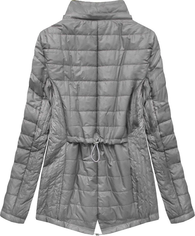 PIKOWANA KURTKA Z KAPTUREM SZARA (B2621)