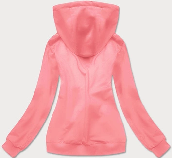 CIENKA DAMSKA BLUZA Z KAPTUREM ŁOSOSIOWA (WB11001-37)