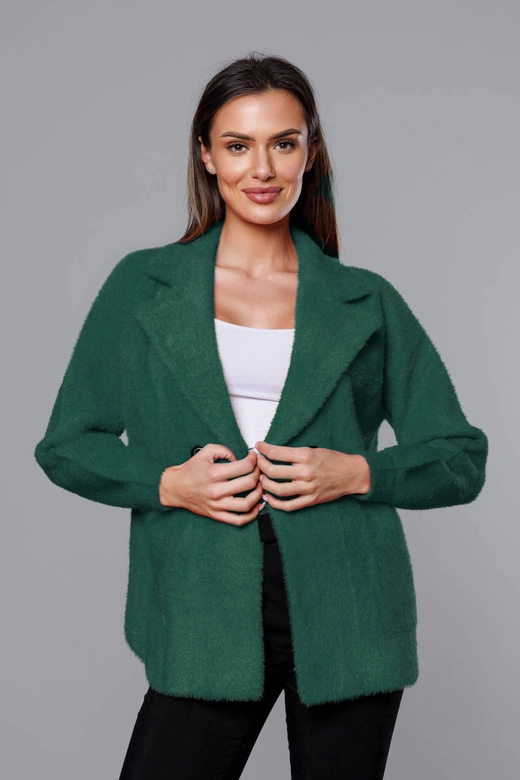 Krótka narzutka alpaka ciemnozielona (CJ65)