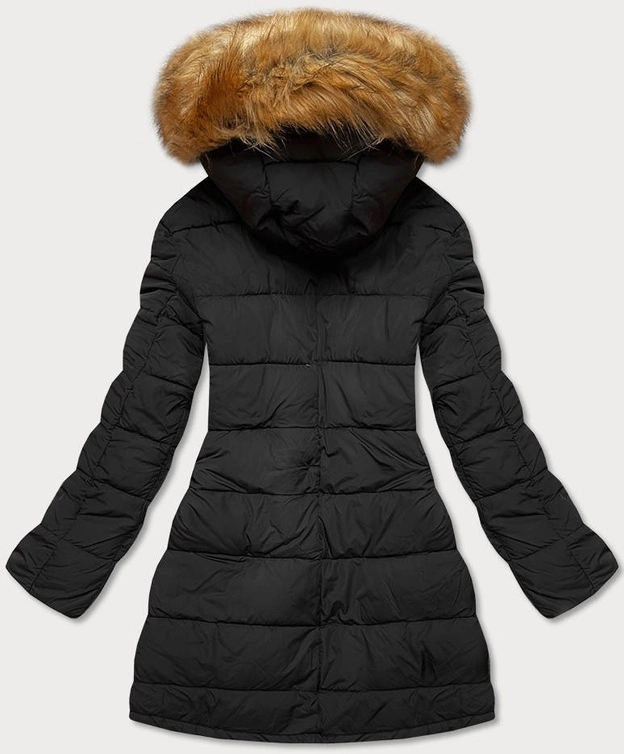 Dwustronna kurtka damska zimowa czarna (m-210a5)