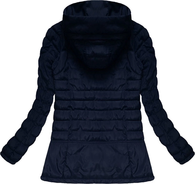 KURTKA Z KAPTUREM GRANATOWA (W590TO)