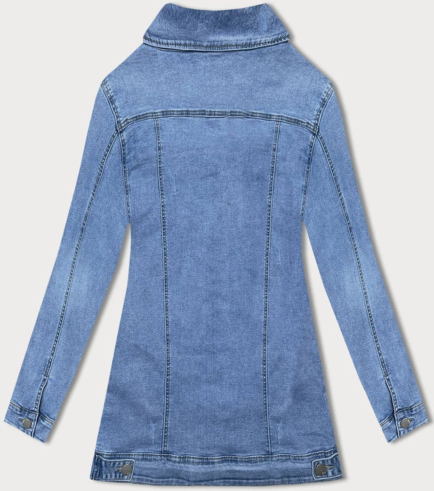 Długa kurtka jeansowa niebieska (GD8750-LK)