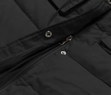 Puchowa kurtka zimowa damska czarna (CAN-865)