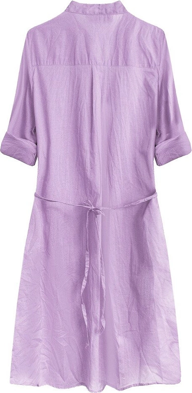 DŁUGA KOSZULA Z ZAKŁADKAMI FIOLETOWA (1032)