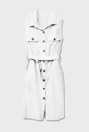 SUKIENKA KOSZULOWA SZMIZJERKA BIAŁA (397ART)