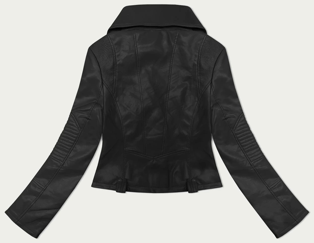 Kurtka ramoneska z asymetrycznym zamkiem J Style czarna (11Z8130)