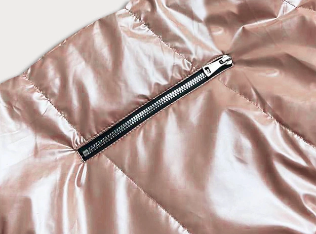 Rozkloszowany dwustronny bezrękawnik damski beżowy (b8005-51)