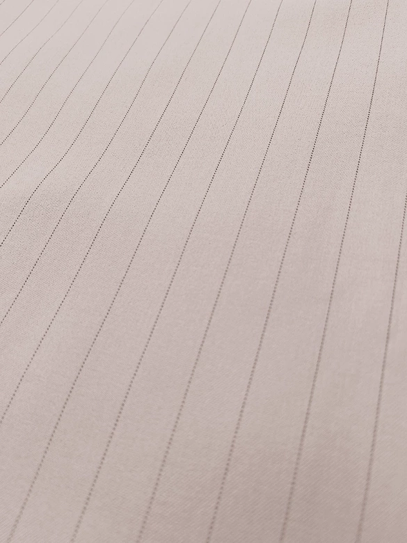 Szerokie spodnie damskie w paseczki jasny beż (18629)