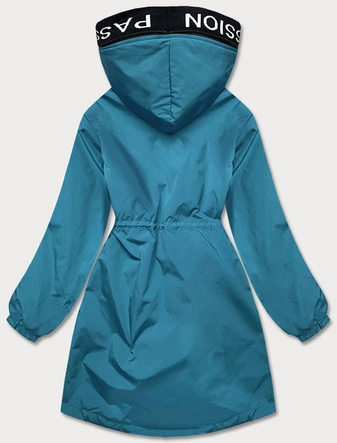 Asymetryczna damska parka niebieska (br8002-72)