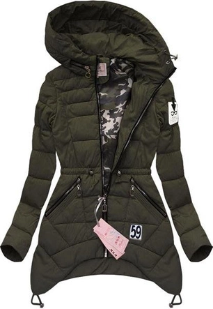 KURTKA Z EMBLEMATAMI KHAKI (W264)