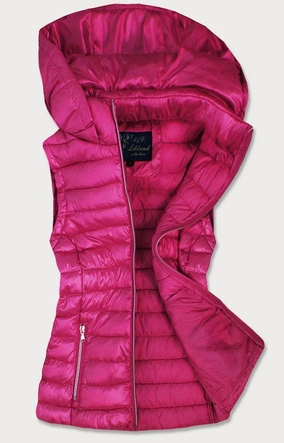 PIKOWANY BŁYSZCZĄCY BEZRĘKAWNIK DAMSKI RÓŻOWY (7000)