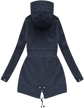 BAWEŁNIANA PARKA Z KAPTUREM GRANATOWA (21802)