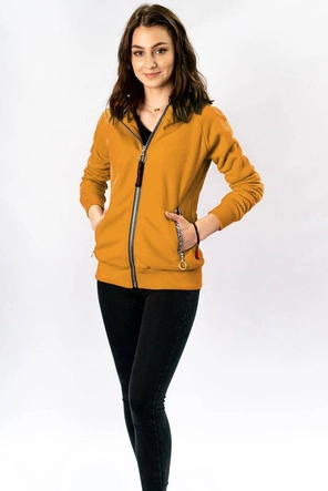 BLUZA Z KAPTUREM ŻÓŁTA (X525X)