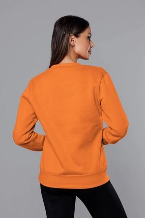 Bluza dresowa damska ze ściągaczami jasny pomarańczowy (w01-69)
