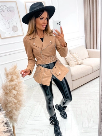 RAMONESKA Z ODPINANĄ BASKINKĄ JASNOBRĄZOWA (FL202030)