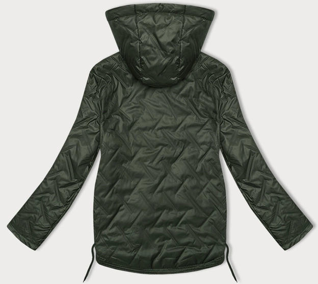 Cienka pikowana kurtka plus size S'West khaki (B8361-11)